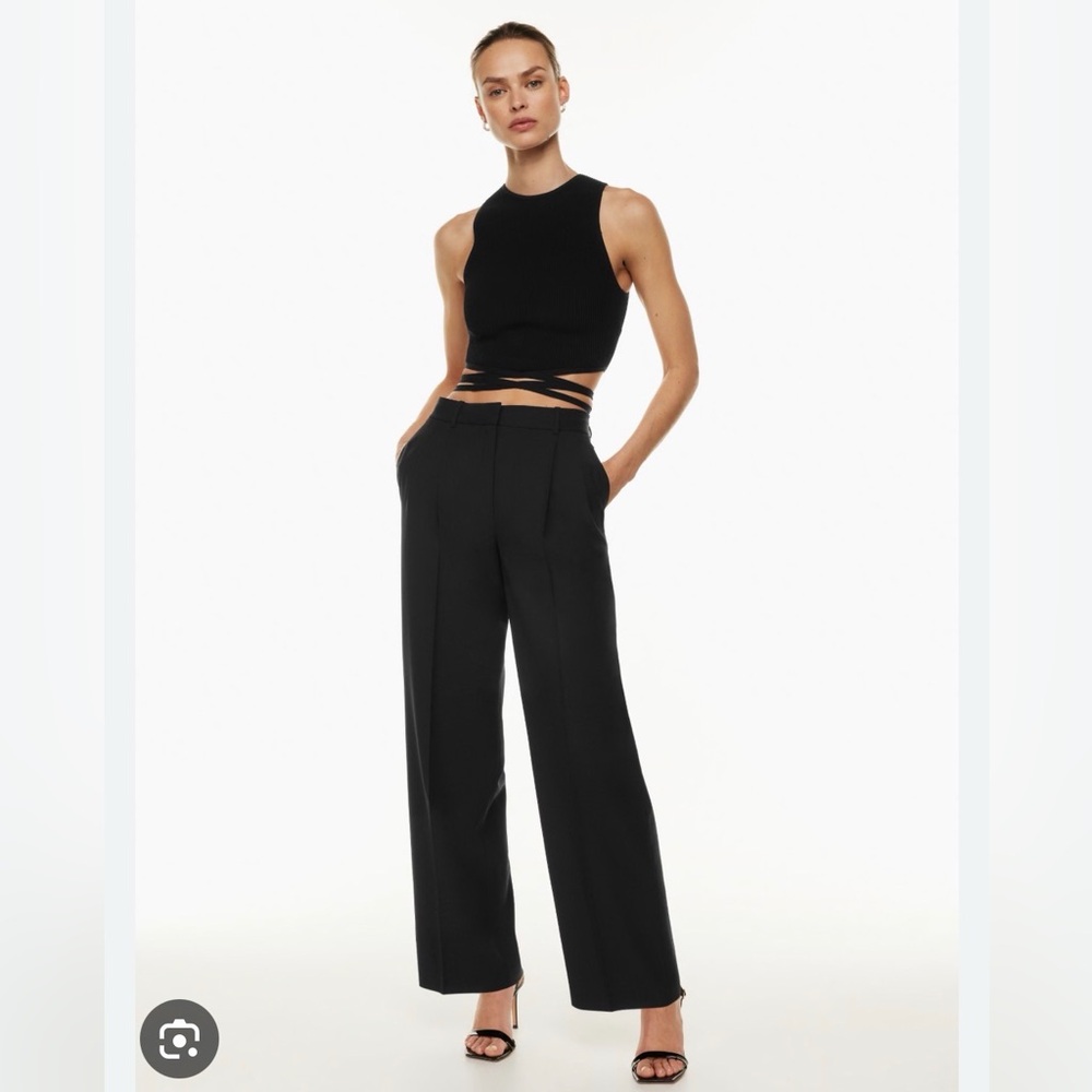 Aritzia Babaton Pleated Linen Pant 12